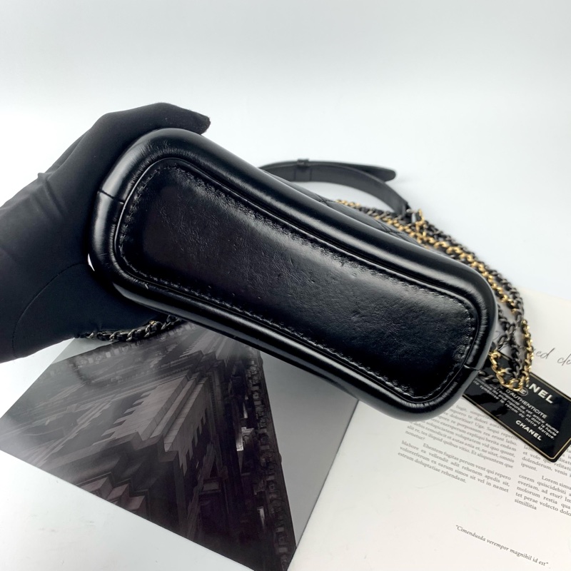 在台現貨 Chanel流浪包小號黑金 有防塵袋/保卡-1