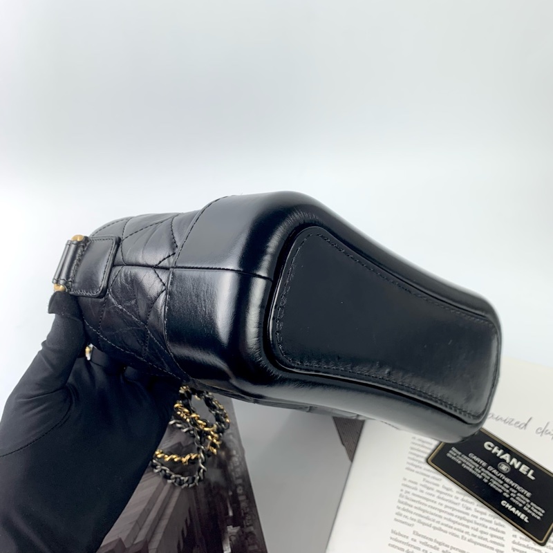 在台現貨 Chanel流浪包小號黑金 有防塵袋/保卡-6