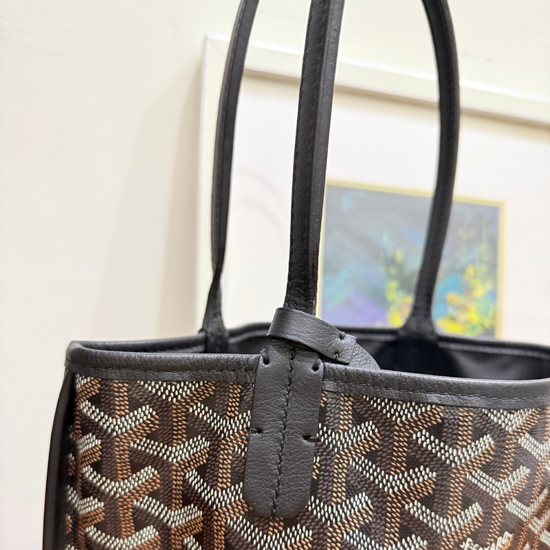 賠售超甜賣🖤黑色goyard Anjou 超夯款 雙面托特 超輕-11