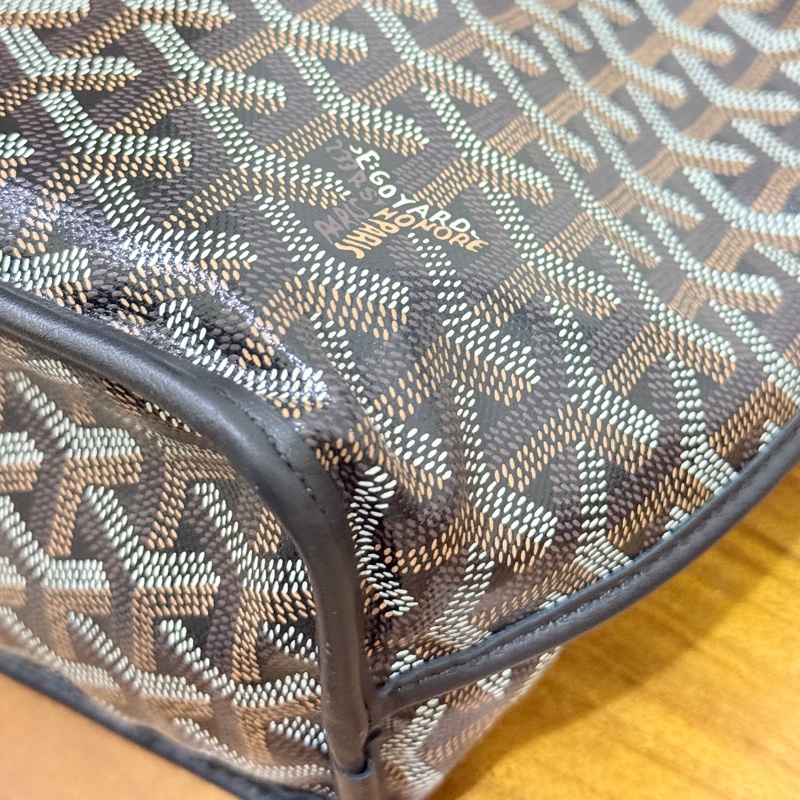 賠售超甜賣🖤黑色goyard Anjou 超夯款 雙面托特 超輕-29