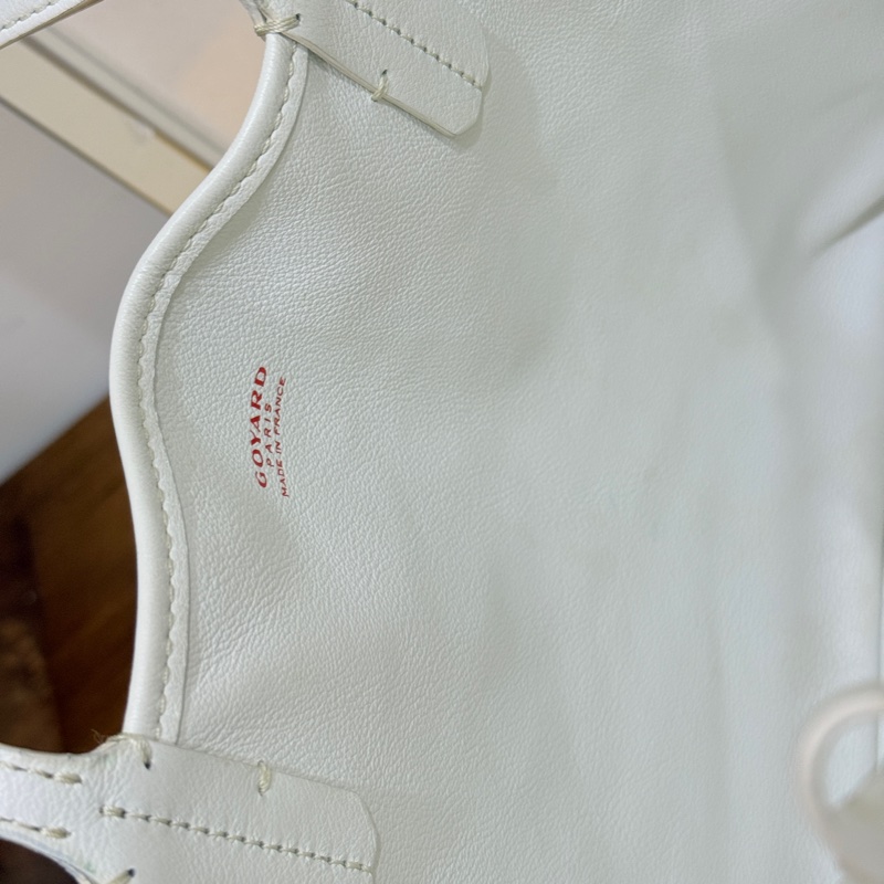賠售超甜賣🤍白色goyard Anjou 超夯款 雙面托特 超輕-10