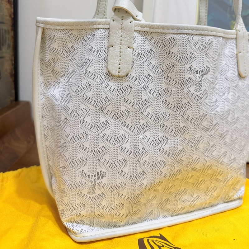 賠售超甜賣🤍白色goyard Anjou 超夯款 雙面托特 超輕-25