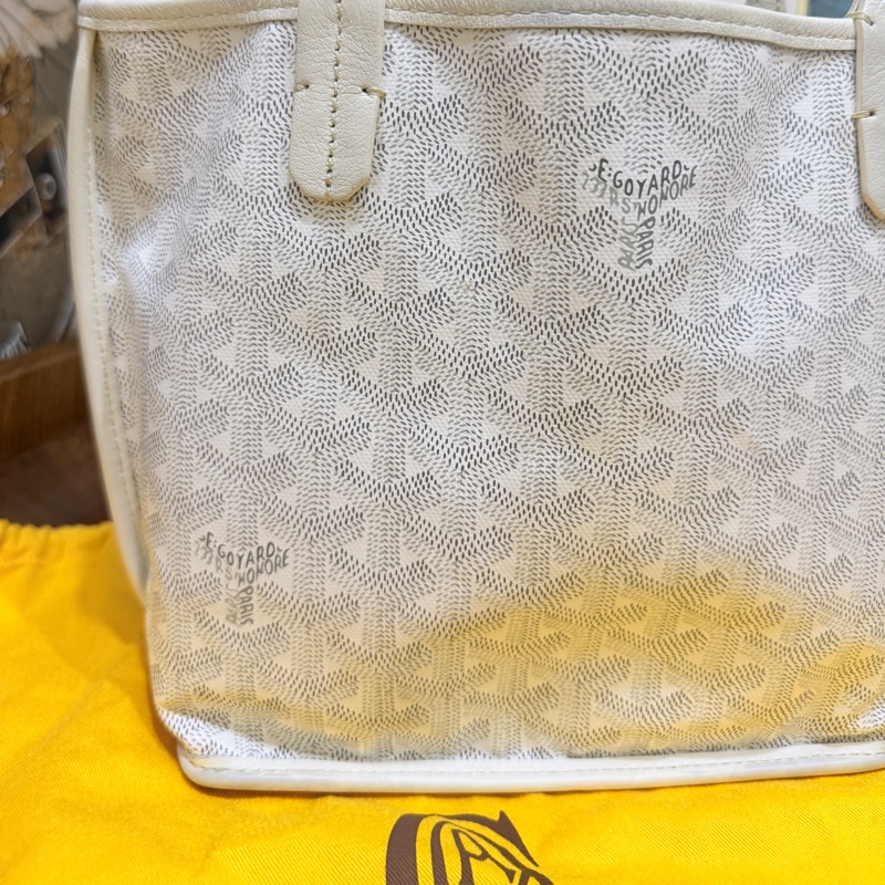 賠售超甜賣🤍白色goyard Anjou 超夯款 雙面托特 超輕-26