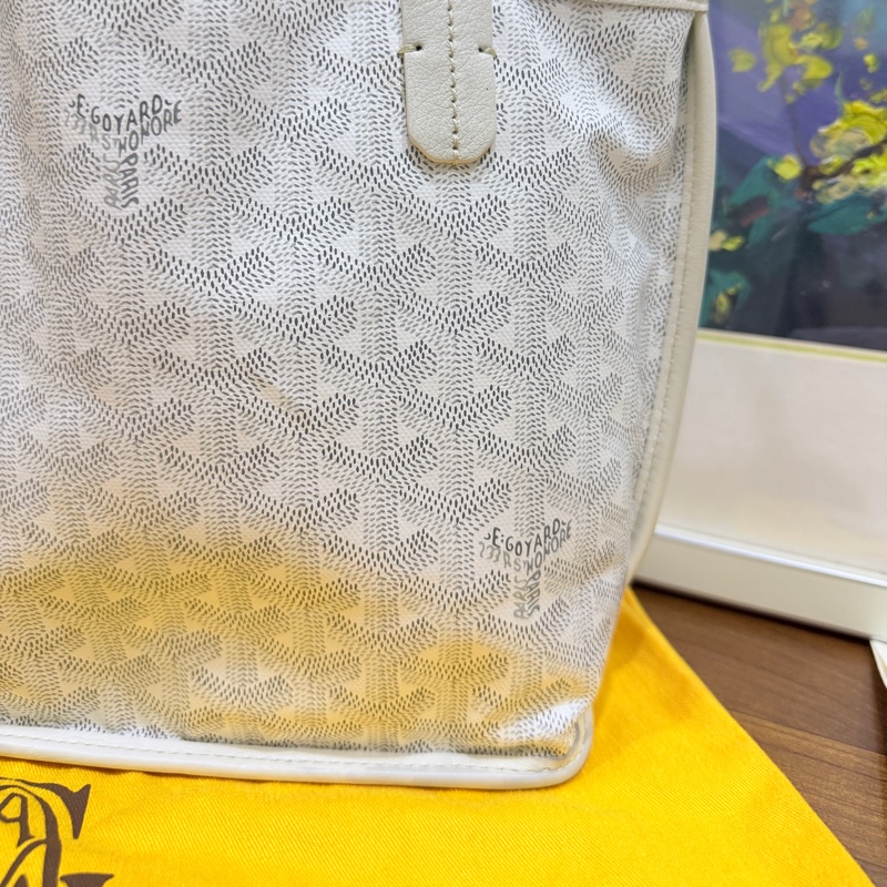 賠售超甜賣🤍白色goyard Anjou 超夯款 雙面托特 超輕-27