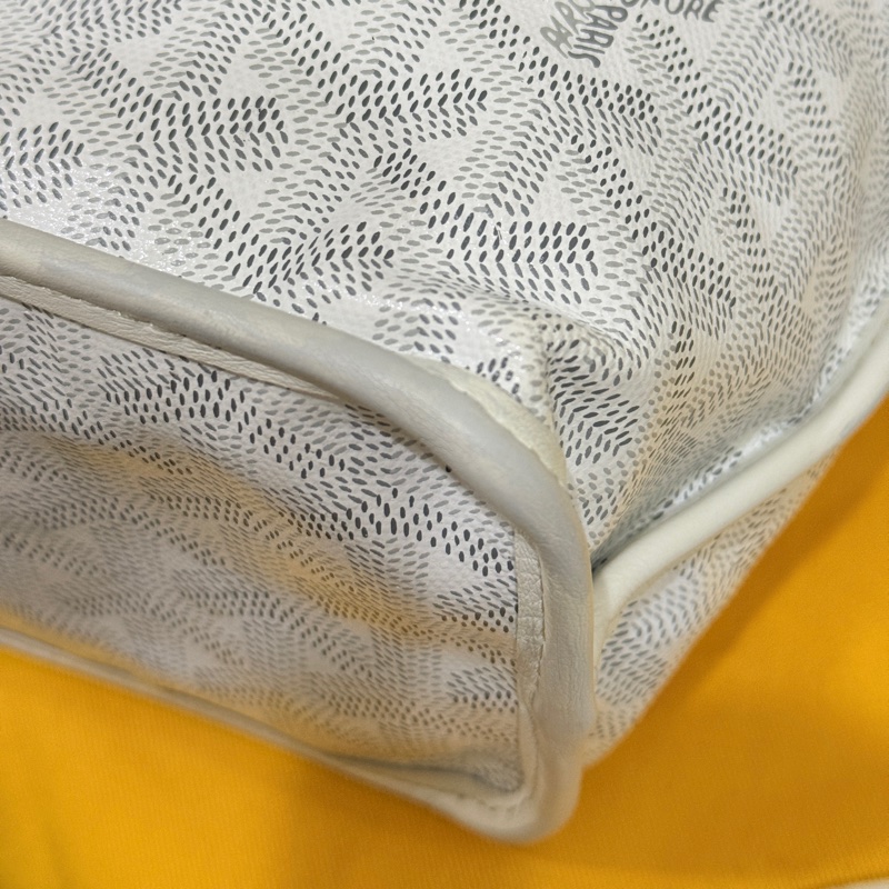 賠售超甜賣🤍白色goyard Anjou 超夯款 雙面托特 超輕-31