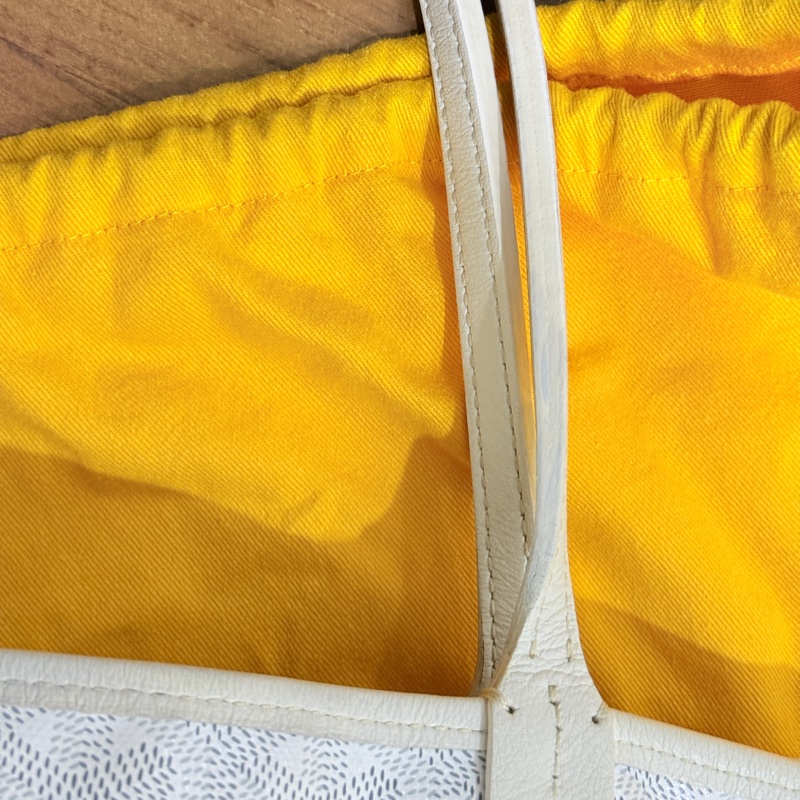 賠售超甜賣🤍白色goyard Anjou 超夯款 雙面托特 超輕-48