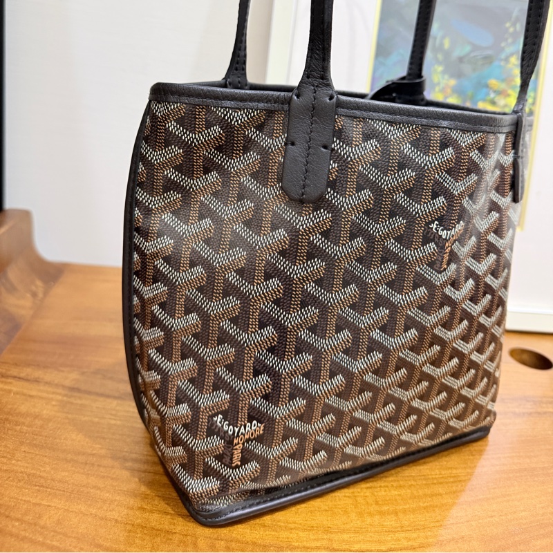 賠售超甜賣🖤黑色goyard Anjou 超夯款 雙面托特 超輕-39