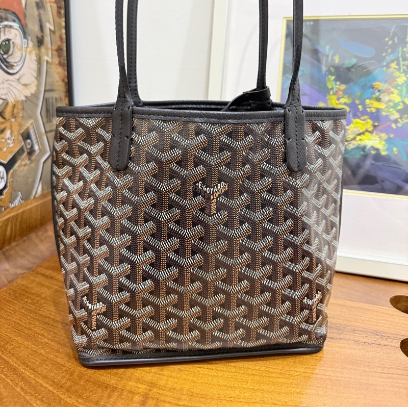 賠售超甜賣🖤黑色goyard Anjou 超夯款 雙面托特 超輕-40