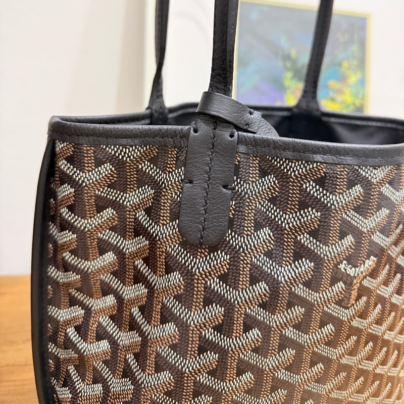 賠售超甜賣🖤黑色goyard Anjou 超夯款 雙面托特 超輕-46
