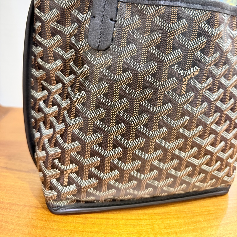 賠售超甜賣🖤黑色goyard Anjou 超夯款 雙面托特 超輕-49