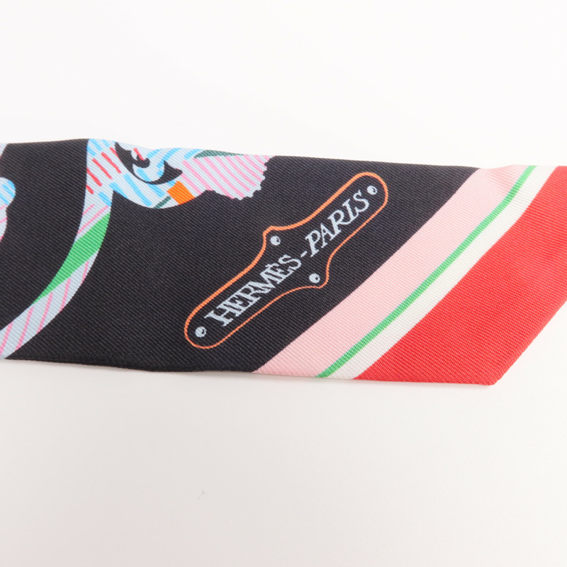 HERMES 絲質Twilly絲巾-4