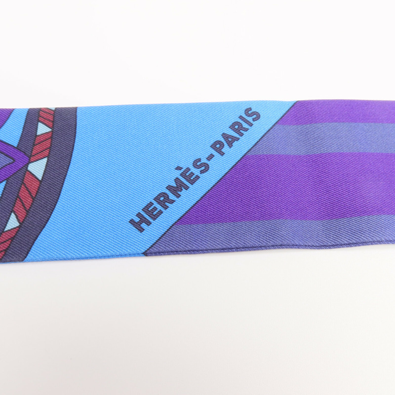 HERMES 絲質Twilly絲巾-4