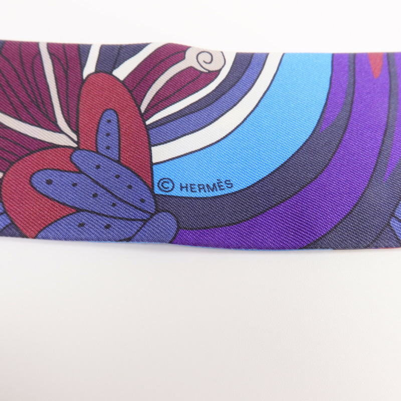HERMES 絲質Twilly絲巾-5