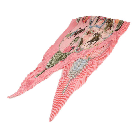 HERMES 絲質Pleated Scarf絲巾