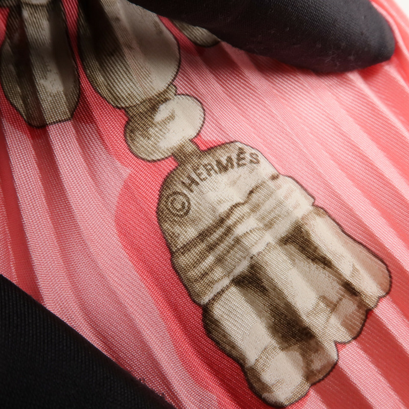 HERMES 絲質Pleated Scarf絲巾-6