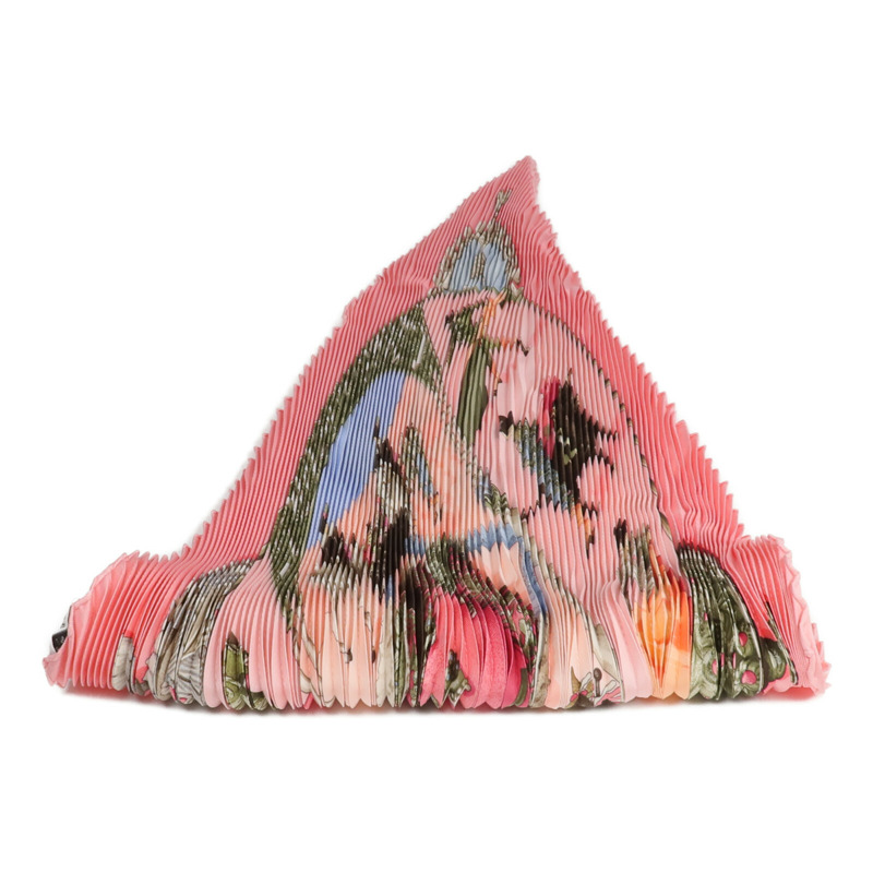 HERMES 絲質Pleated Scarf絲巾-10