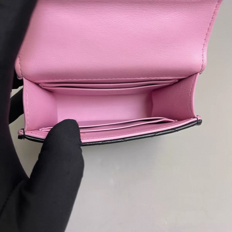 Chanel香奈兒 黑粉拼色全皮菱格mini郵差包 芯片-7