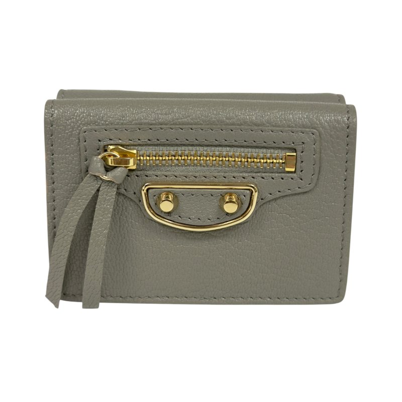 BALENCIAGA Metallic Edge City 多摺 迷你銀包-1