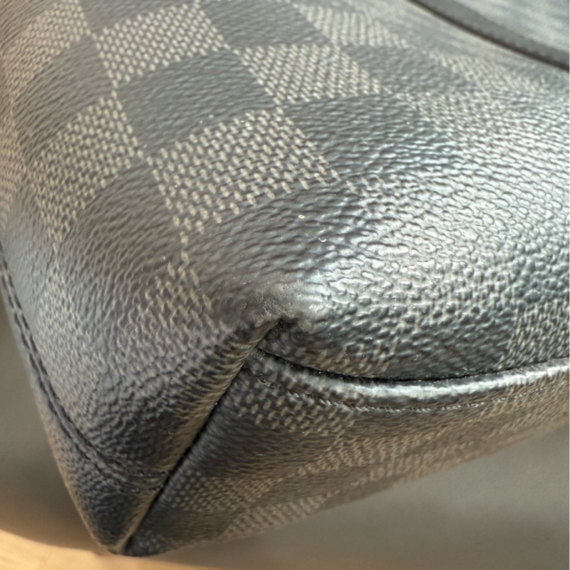 LV 路易威登 黑色棋盤格手提公文包 電腦包 尺寸35x37 。-5