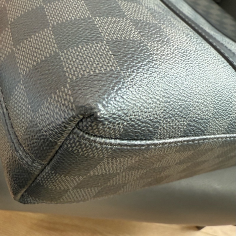 LV 路易威登 黑色棋盤格手提公文包 電腦包 尺寸35x37 。-8