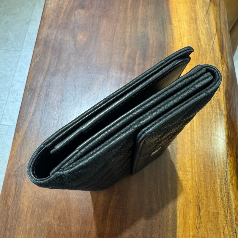 【狀況良好】香奈兒 CHANEL經典荔枝皮菱格長夾零錢袋多卡夾 簡約大方-7