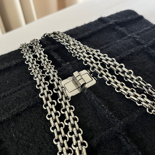 CHANEL 香奈兒 2.55 中古包 冰格 經典銀鏈羊毛方格紋 百搭大方通勤包-10