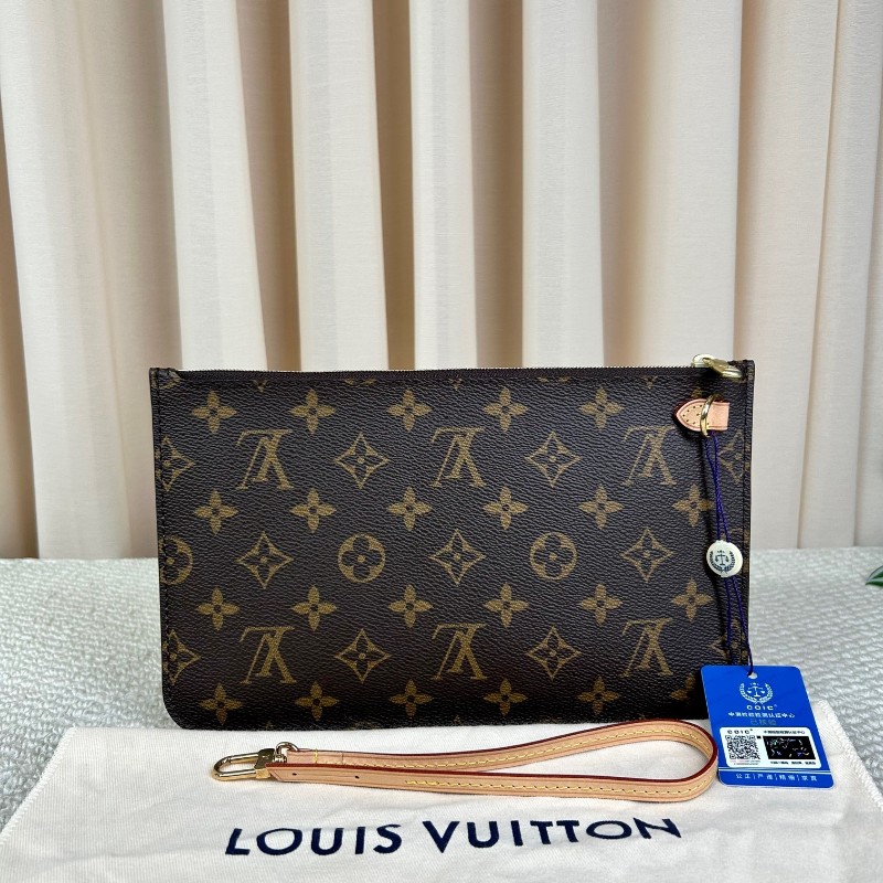 LV路易威登neverfull子袋 經典老花 可當手拿包 攜帶方便-1