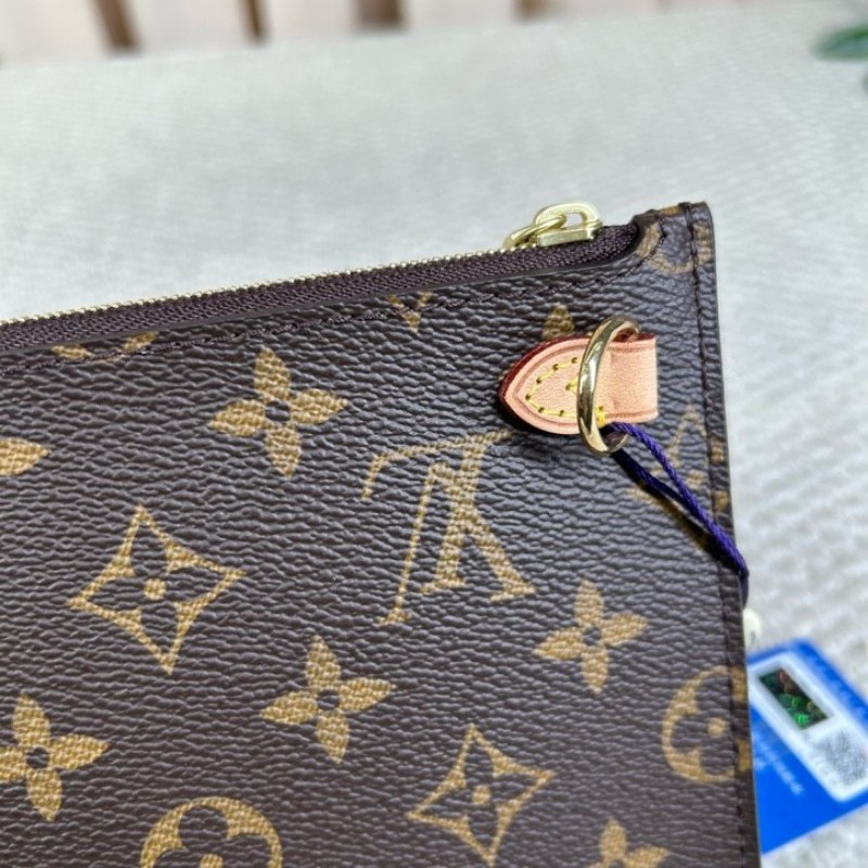 LV路易威登neverfull子袋 經典老花 可當手拿包 攜帶方便-4