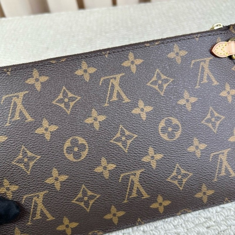 LV路易威登neverfull子袋 經典老花 可當手拿包 攜帶方便-8