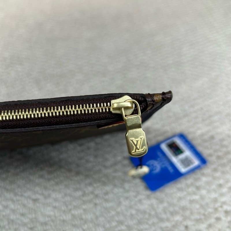 LV路易威登neverfull子袋 經典老花 可當手拿包 攜帶方便-14