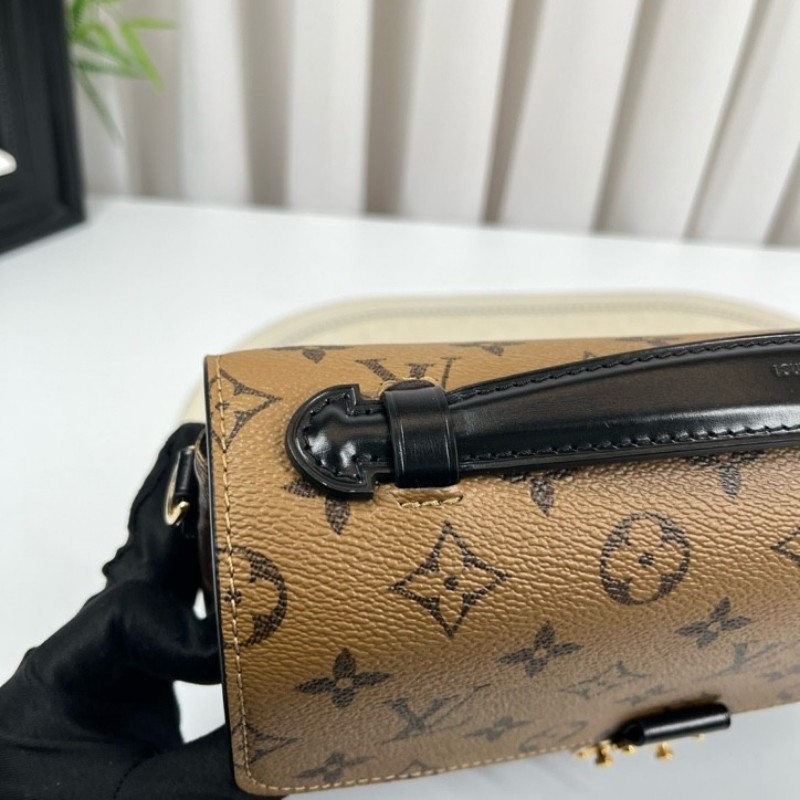 LV路易威登 25年全套 Pochette Metis拼色郵差包 經典焦糖色老花拼色郵差 皮質手感好 內裡乾淨 手提單肩斜挎都可以 日常通勤百搭 容量實用-21