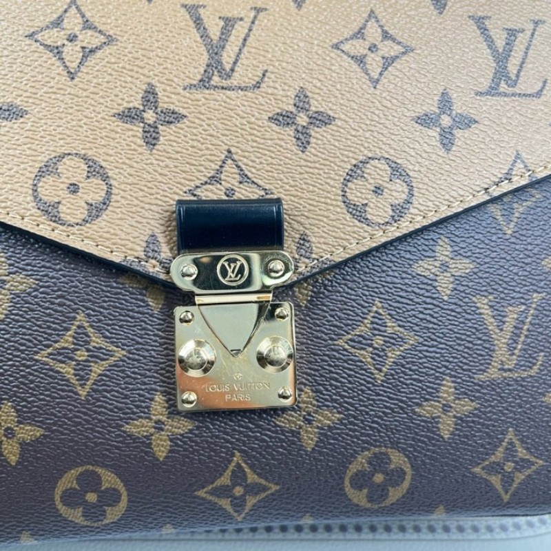 LV路易威登 25年全套 Pochette Metis拼色郵差包 經典焦糖色老花拼色郵差 皮質手感好 內裡乾淨 手提單肩斜挎都可以 日常通勤百搭 容量實用-25