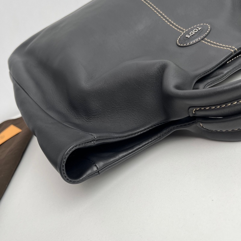 【近新閒置品】TOD'S 托德斯 黑色牛皮托特包手提包 香奈兒26hobo的平替-9