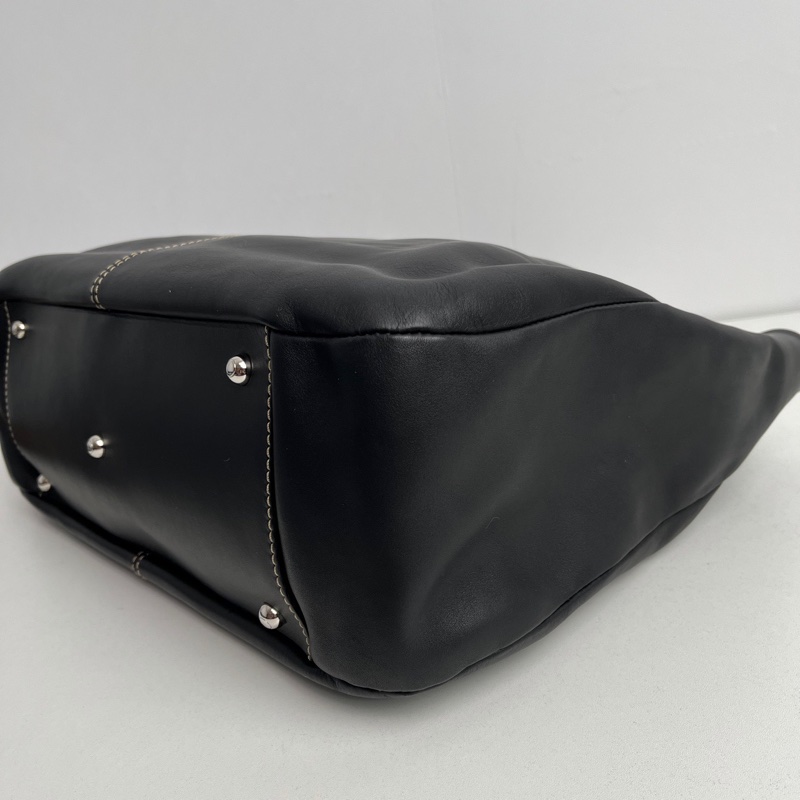 【近新閒置品】TOD'S 托德斯 黑色牛皮托特包手提包 香奈兒26hobo的平替-11