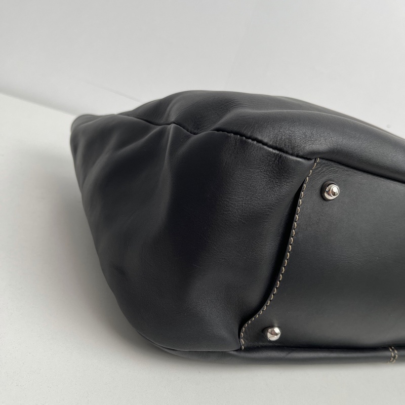 【近新閒置品】TOD'S 托德斯 黑色牛皮托特包手提包 香奈兒26hobo的平替-12