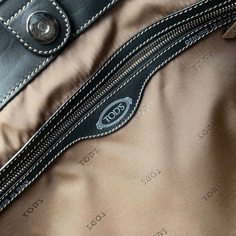 【近新閒置品】TOD'S 托德斯 黑色牛皮托特包手提包 香奈兒26hobo的平替-14
