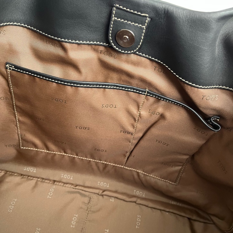 【近新閒置品】TOD'S 托德斯 黑色牛皮托特包手提包 香奈兒26hobo的平替-16