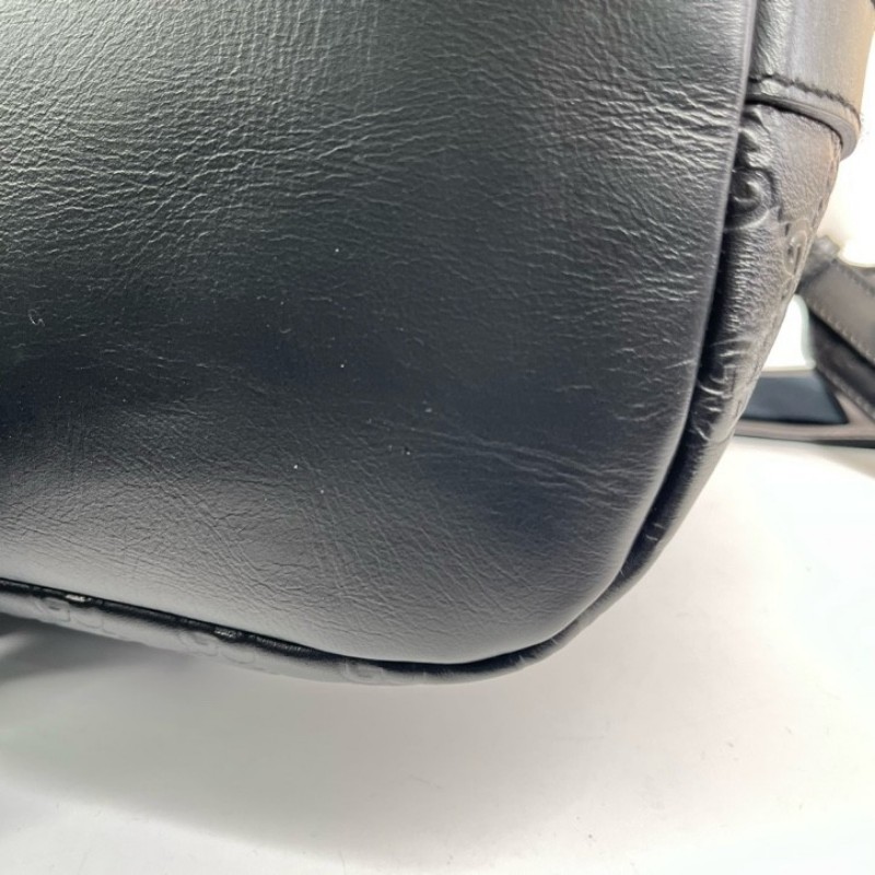 Gucci古馳 黑色雙G壓紋男士公文包 經典老花 容量大 能裝電腦-8