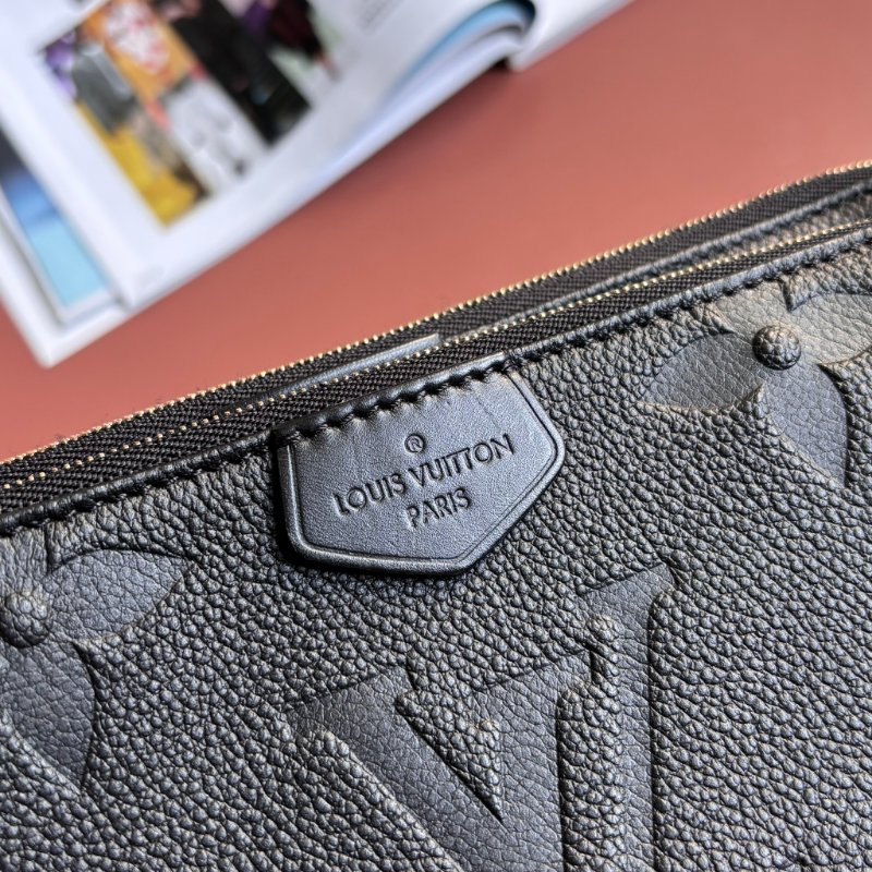 ::LOUIS VUITTON:: LV M80399 Multi Pochette Accessoires 黑色壓紋麻將包 二合一 腋下包 斜背包 肩背包-14