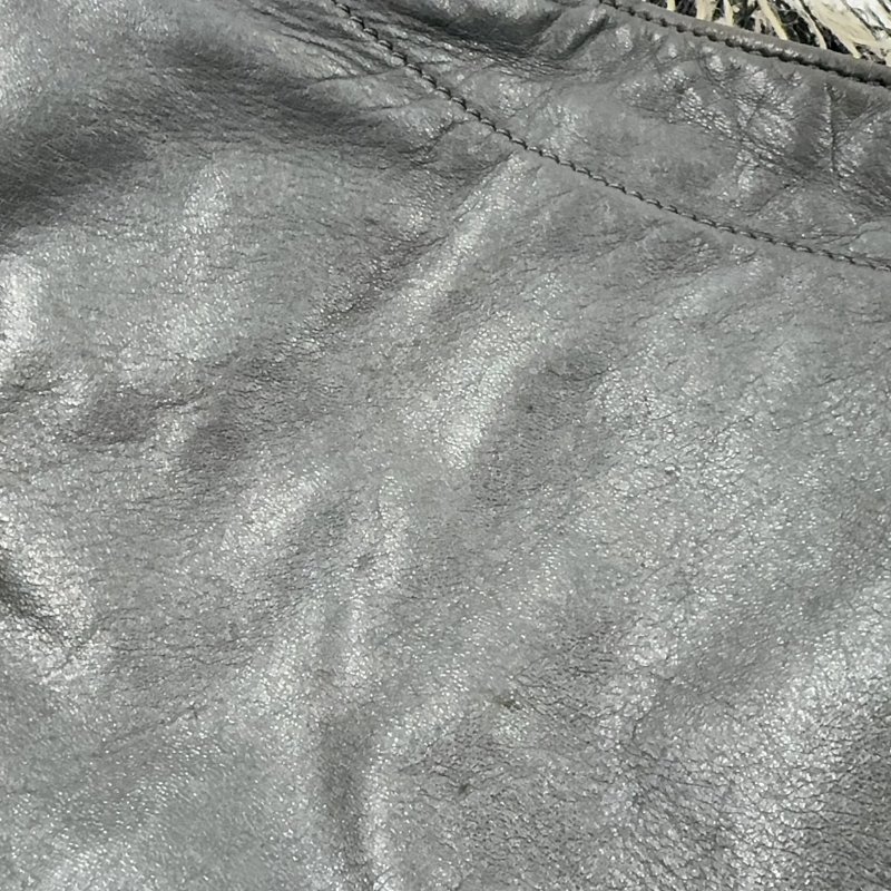 CHANEL炭灰色羊皮拚毛呢肩背包A49559-19