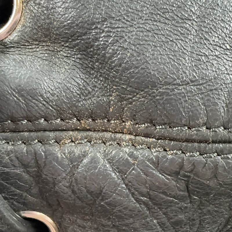 CHANEL炭灰色羊皮拚毛呢肩背包A49559-27