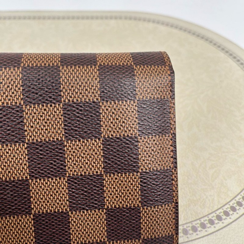 LV路易威登 經典棋盤格金豆長款信封錢包 內裡整潔 卡位多 容量大 有拉鍊隔層-8