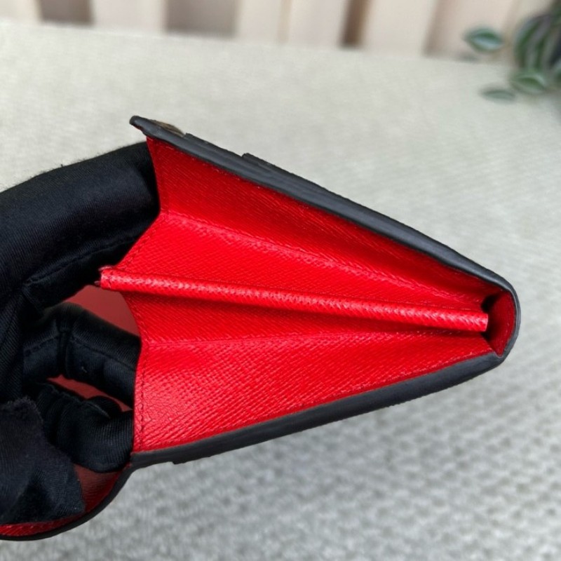 LV路易威登老花長款錢包 經典老花 紅色內裡 卡位多 容量足 日常實用百搭-11