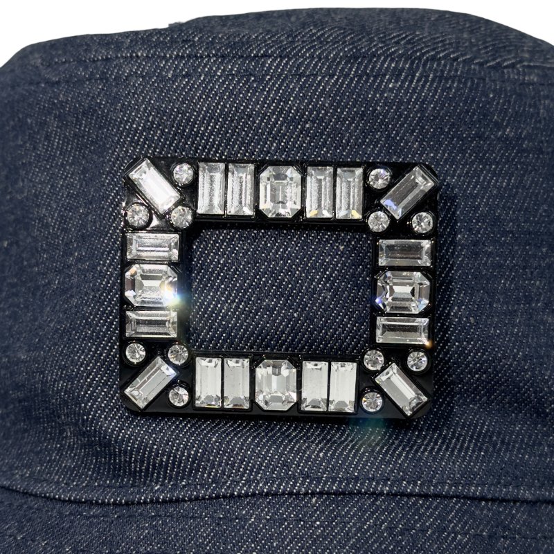 ROGER VIVIER 水鑽 方扣 牛仔 漁夫帽-1