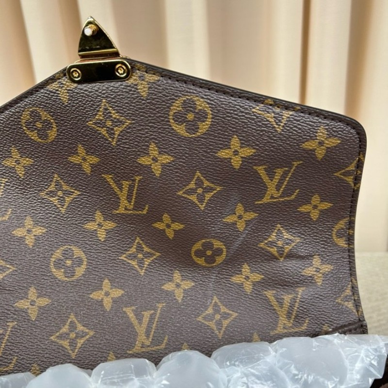 LV路易威登老花Metis郵差包 芯片款 經典老花配色 肩帶可調節 可單肩可斜挎可手提 容量實用 日常百搭-16