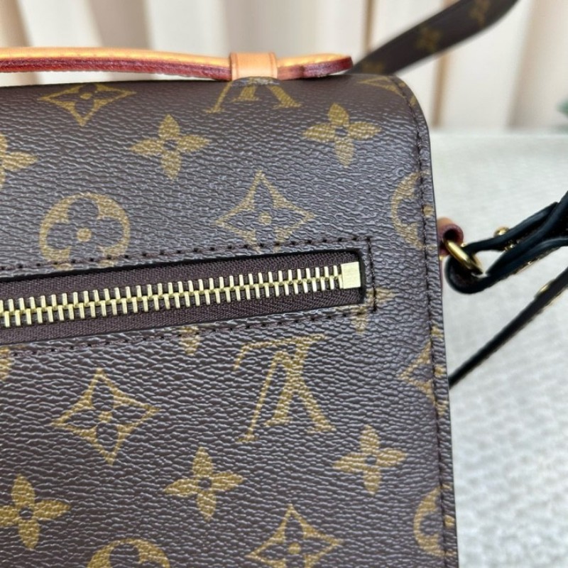 LV路易威登老花Metis郵差包 芯片款 經典老花配色 肩帶可調節 可單肩可斜挎可手提 容量實用 日常百搭-17