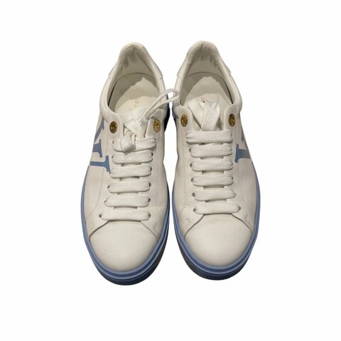LOUIS VUITTION 路易威登 WHITE TIME OUT SNEAKERS 低筒運動鞋 皮革 白色 金釦
