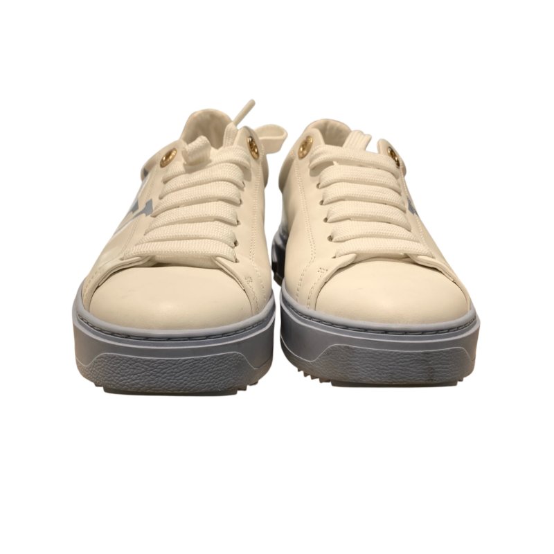 LOUIS VUITTION 路易威登 WHITE TIME OUT SNEAKERS 低筒運動鞋 皮革 白色 金釦-1