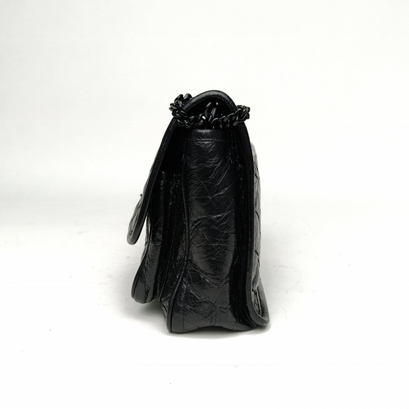 SAINT LAURENT NikiMini21黑色牛皮黑扣肩背包-1