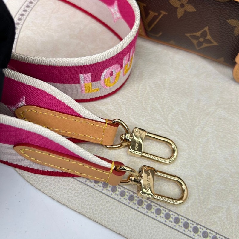 lrz-nj-專櫃價5.9折！LOUIS VUITTON  芯片款 23年全套 Diane PM 經典老花 帆布塗層 腋下包法棍包手提斜挎單肩包-24